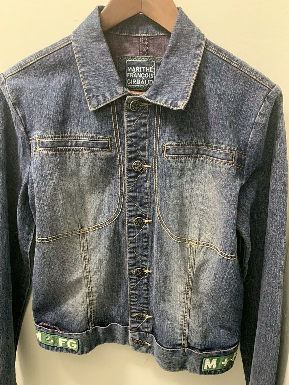 Marithe' Francois Girbaud Vintage Original Band Denim Jean Jacket- Medium- EUC